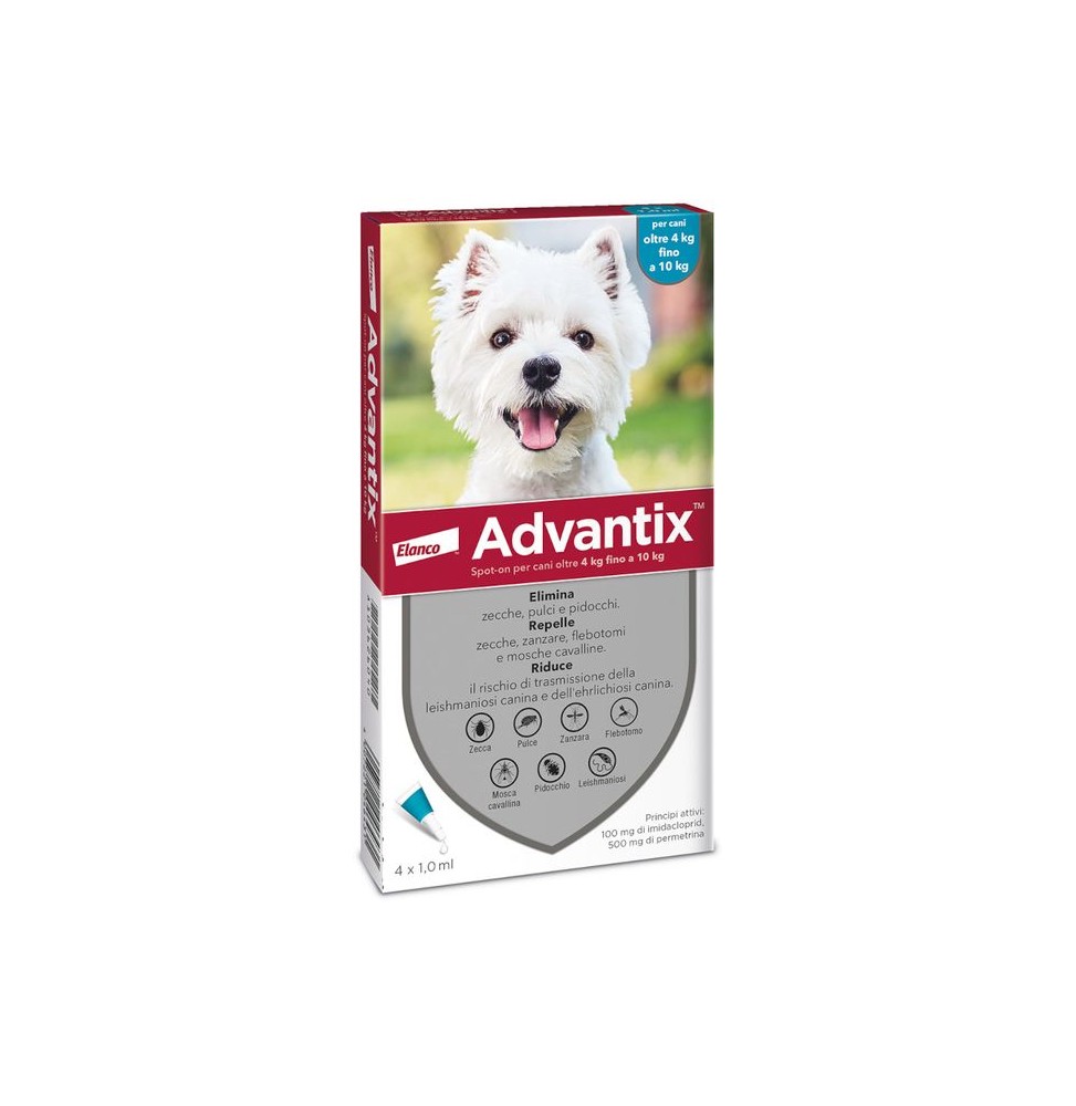Advantix® Spot-on antiparassitario per cani oltre 4 kg fino a 10 kg