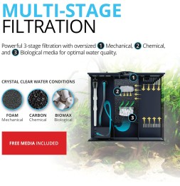 Fluval 15004 Acquario con serbatoio per pesci Flex, Nero, 34 L