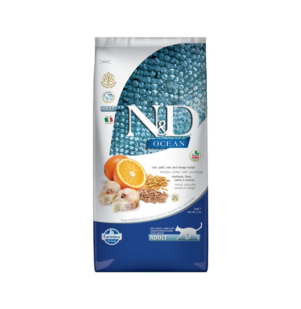 Farmina N&D Ocean Low Grain Adult Cat Merluzzo e Arancia